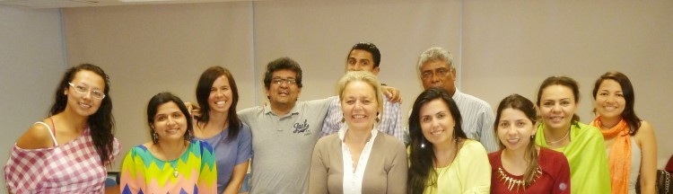 Martine Bouman and communication researchers at the Universidad del Norte 